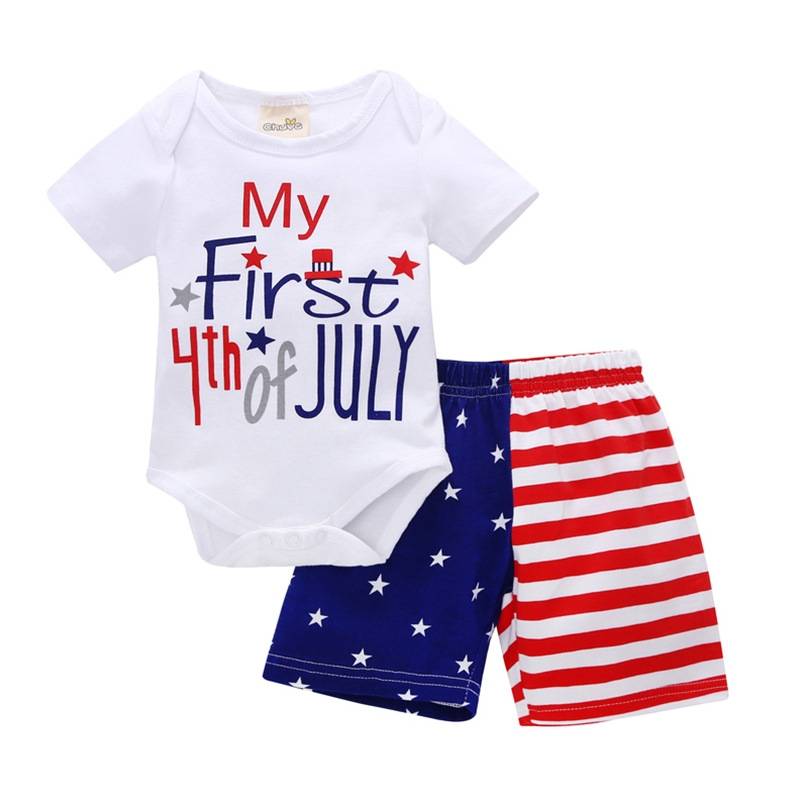 My First Fourth of July Baby Set 6 12 Months Red White and Blue