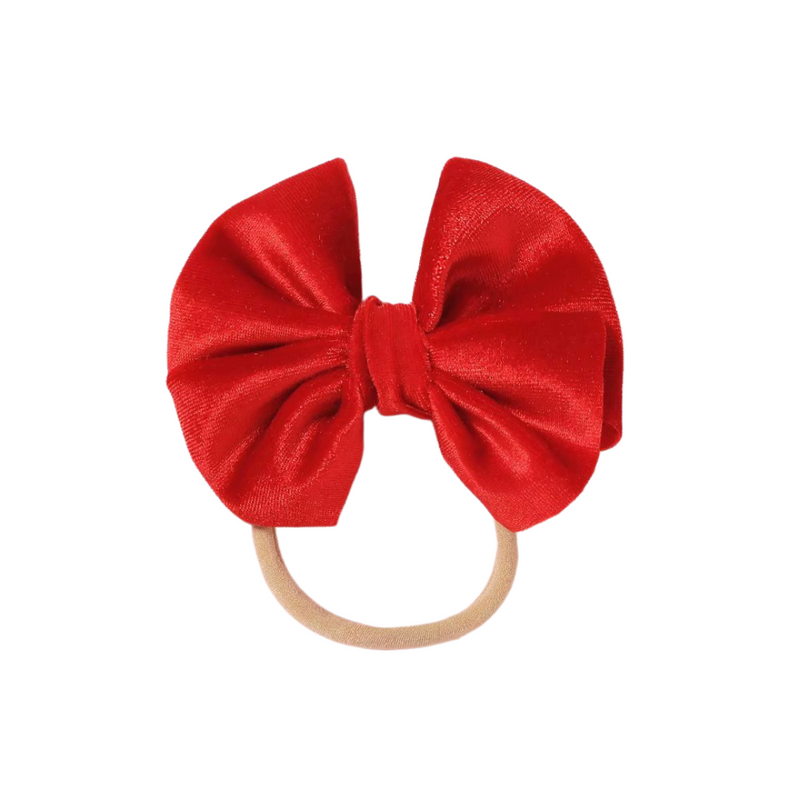 MINI RED VELVET BOW