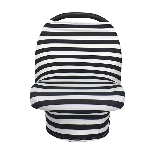 STRIPED NURSING/CAR SEAT COVER