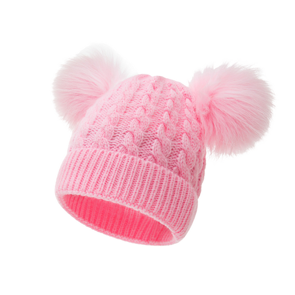 PINK POM WINTER HAT/BEANIE