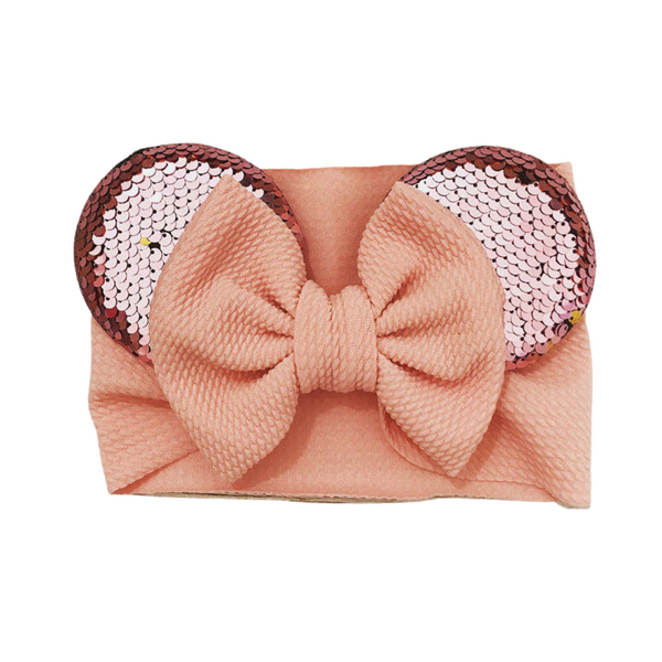 PINK MOUSE EARS HEADBAND & BOW