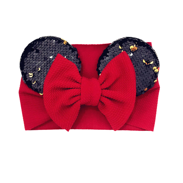 RED MOUSE EARS HEADBAND & BOW