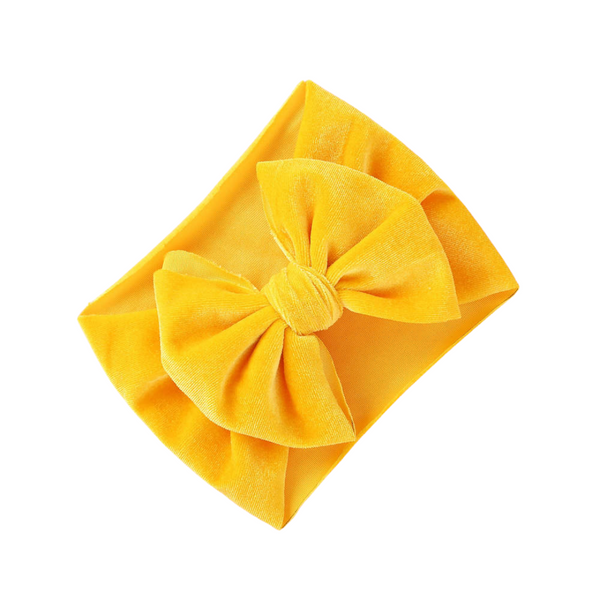 LARGE YELLOW VELVET BOW