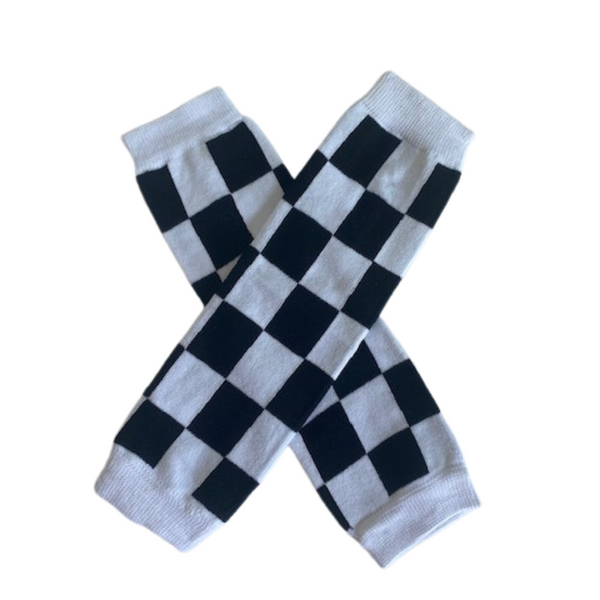 CHECKERED FLAG RACE CAR LEG WARMERS