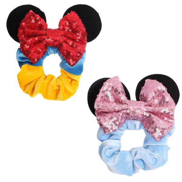 SPARKLING MOUSE EAR SCRUNCHIE SET - PRINCESS INSPIRED