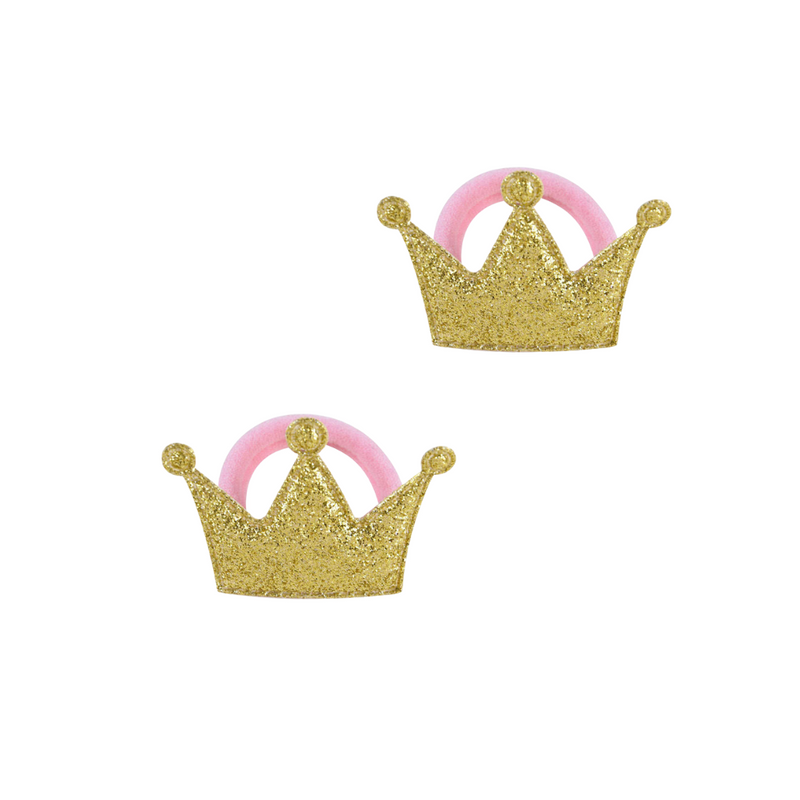 GOLD CROWN PONYTAIL SET