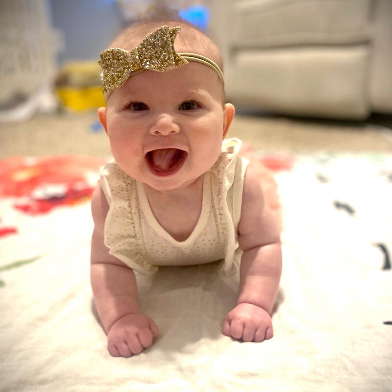 PINK AND GOLD NEWBORN TUTU BOW SET