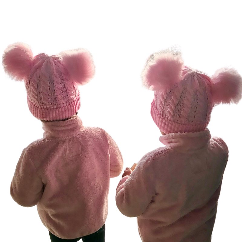 PINK POM WINTER HAT/BEANIE