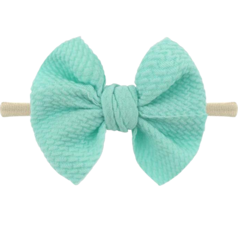 ICE BLUE WAFFLE BOW