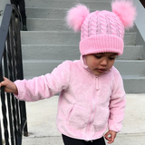 PINK POM WINTER HAT/BEANIE