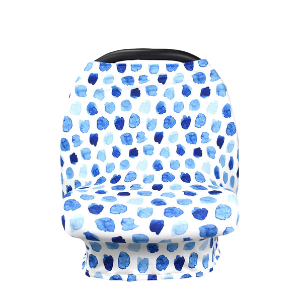 BLUE NEUTRAL NURSING/CAR SEAT COVER