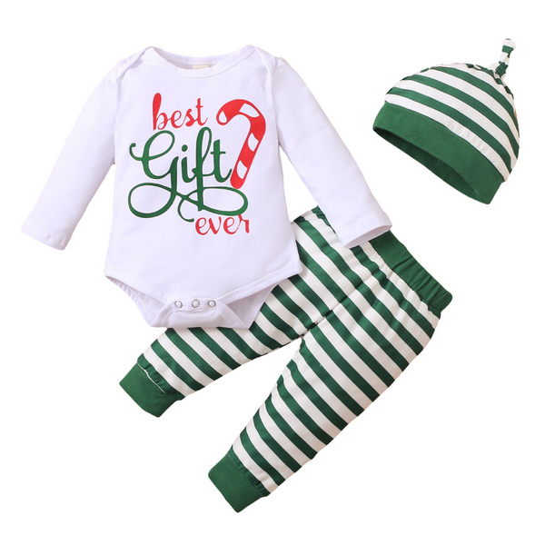 CHRISTMAS STRIPED ONESIE GIFT SET