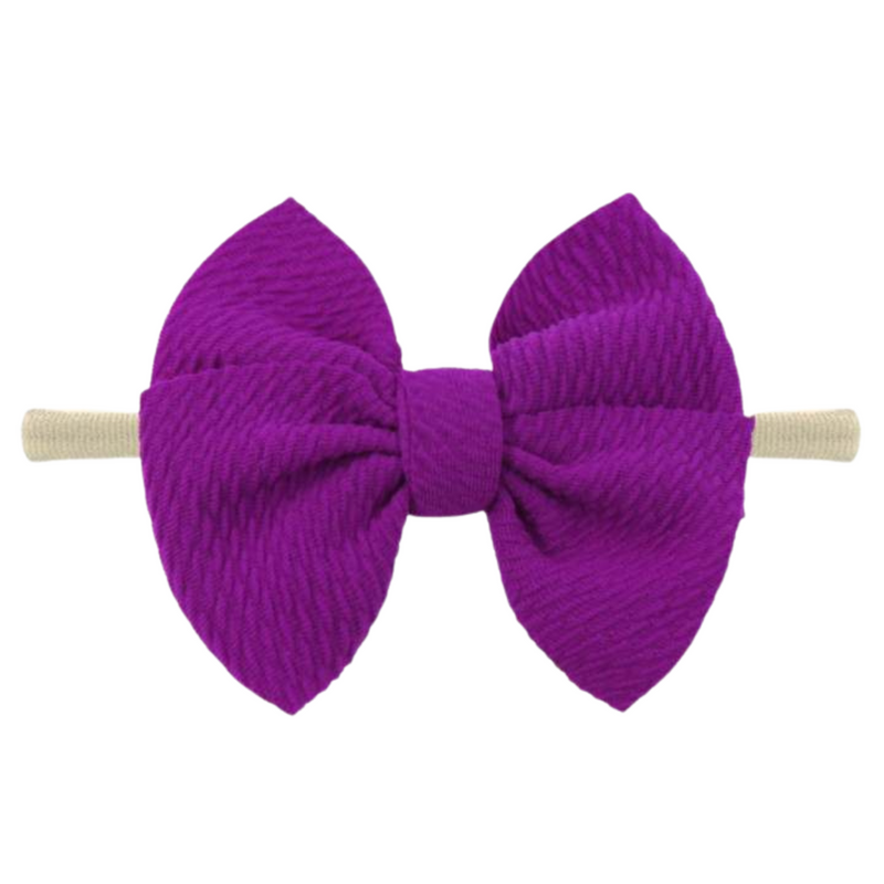 PURPLE WAFFLE BOW