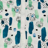 BLUE & GREEN MODERN PRINT FOOTIE