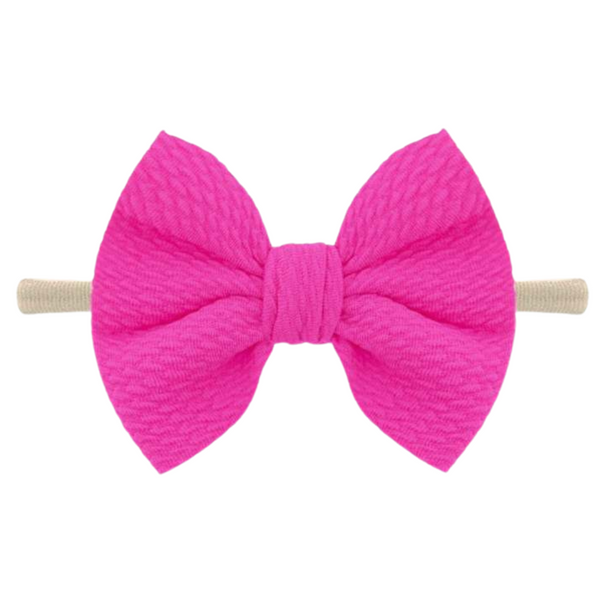 PINK WAFFLE BOW