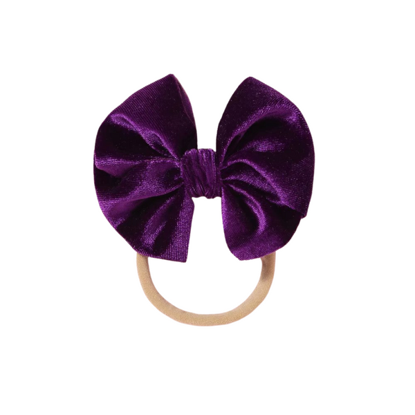 MINI PURPLE VELVET BOW