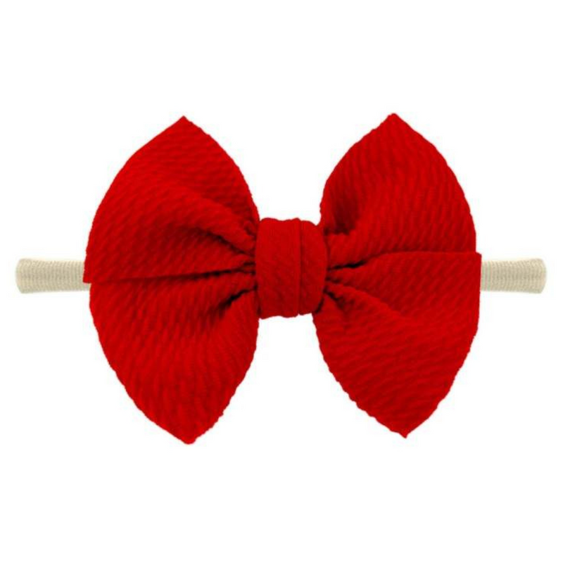 RED WAFFLE BOW