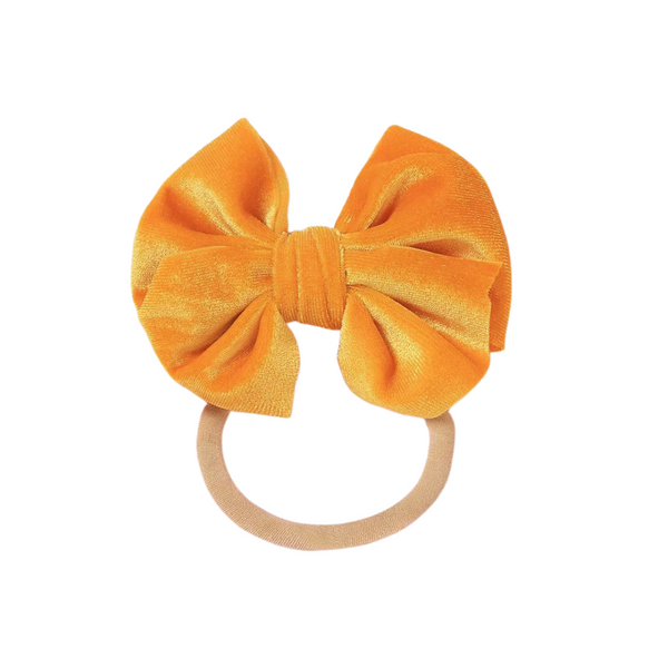 MINI YELLOW VELVET BOW