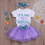 Purple & Blue 1st Birthday Outfit - Glambambaby