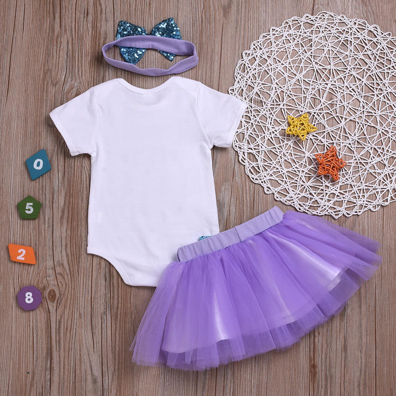 Purple & Blue 1st Birthday Outfit - Glambambaby