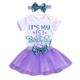 Purple & Blue 1st Birthday Outfit - Glambambaby